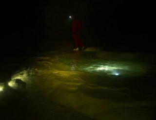  In the cave at Choranche 